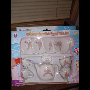 Porcelain Royal Tea Set Princess, 10 Piece Setting. 8+ Tea Pot W Lid New